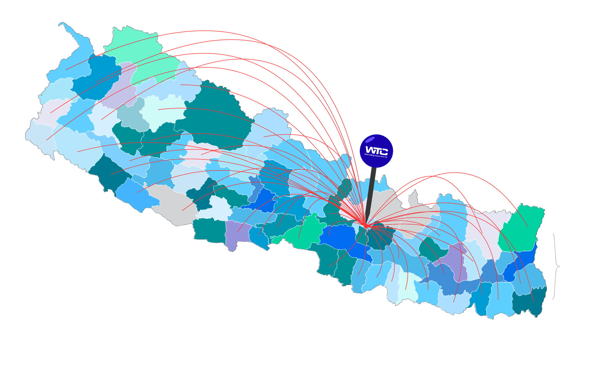 Service Reach Map - Web Trading Concern Pvt. Ltd.